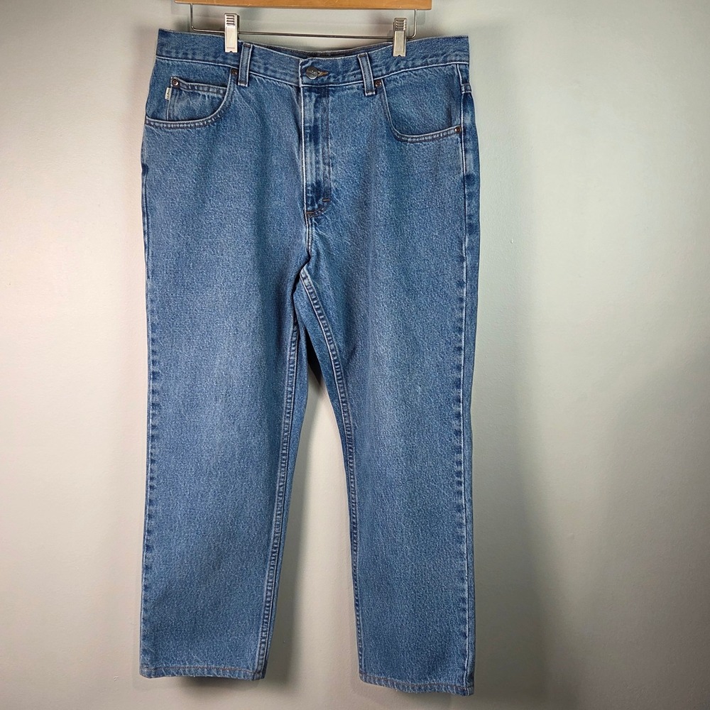 LL Bean Classic Fit Jeans Mens 35x29 Blue Excellent Straight Leg Denim 220626